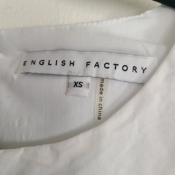 English Factory Chick Women Ladder  Lace 3/4 Sleeves 100% Cotton Shirt Size XS - Picture 8 of 8